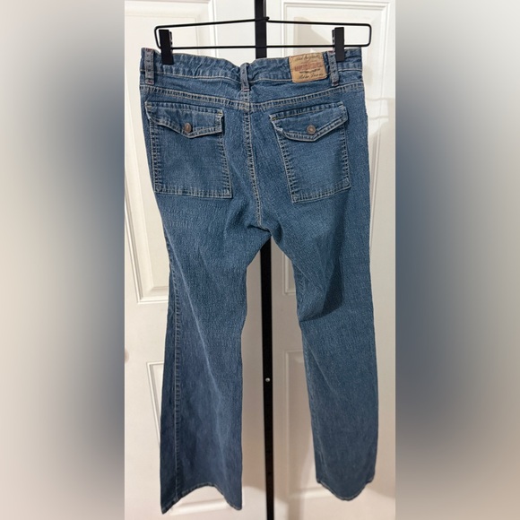 Y2K UNIONBAY Stretch Blue Denim Flare Leg Low Rise Jeans - Picture 2 of 5